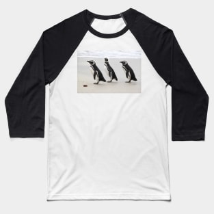 Magellanic Penguins on the Beach Baseball T-Shirt